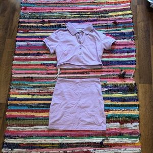 Two Piece Gingham Skirt and Shirt